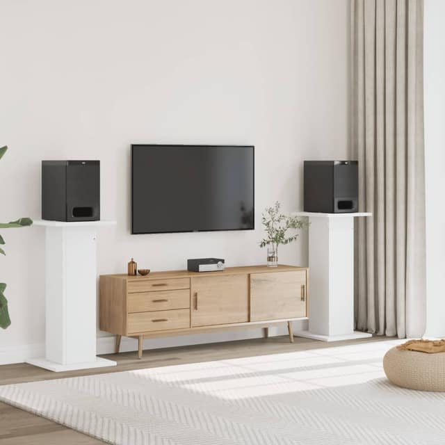 VidaXL Βάσεις Ηχείων 2 Τεμ. Λευκή 30x30x95 εκ. Επεξ. Ξύλο