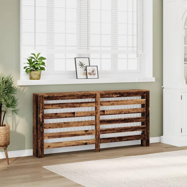 VidaXL Κάλυμμα Καλοριφέρ Όψη Παλαιού Ξύλου 175x20x82 εκ. Επεξ. Ξύλο