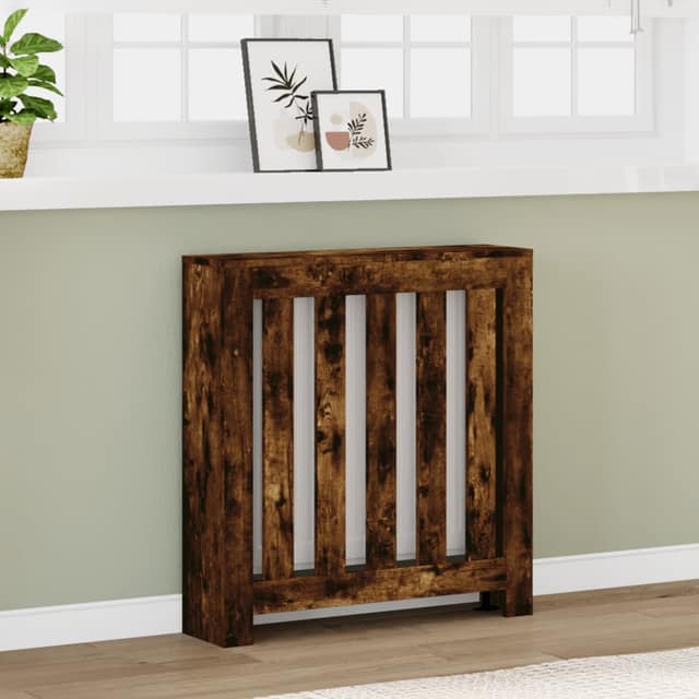 VidaXL Κάλυμμα Καλοριφέρ Καπνιστή Δρυς 78x20x82 εκ. Επεξεργασμένο Ξύλο