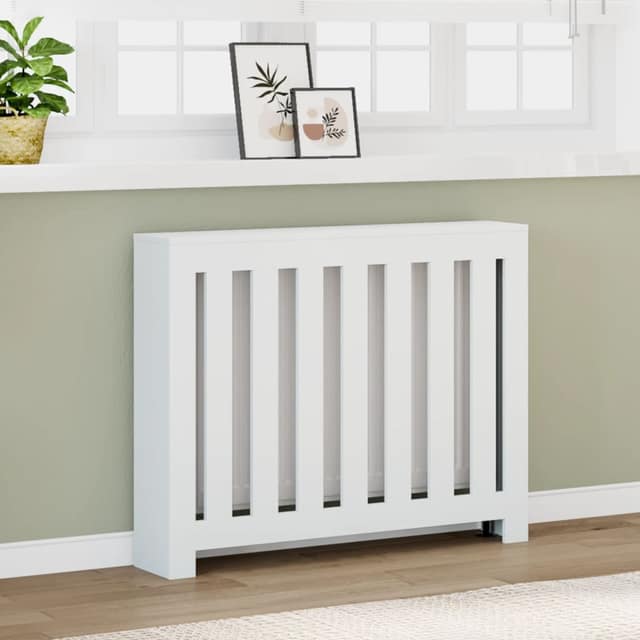 VidaXL Κάλυμμα Καλοριφέρ Λευκό 104x20x82 εκ. από Επεξεργασμένο Ξύλο