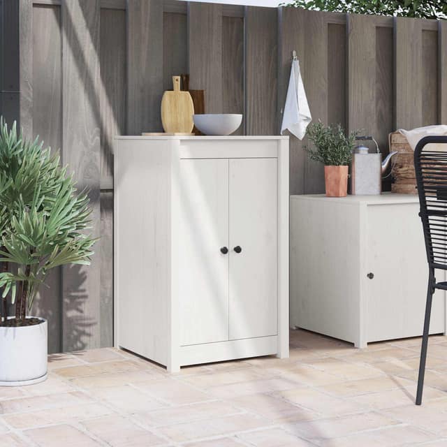 VidaXL Πόρτα κουζίνας MEPPEL Λευκό 50 x 9 x 82 εκ Μασίφ ξύλο πεύκου