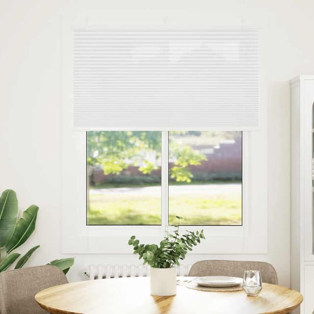 VidaXL Πλισέ περσίδα Λευκό 110x150 cm Πλάτος υφάσματος 109,4 cm