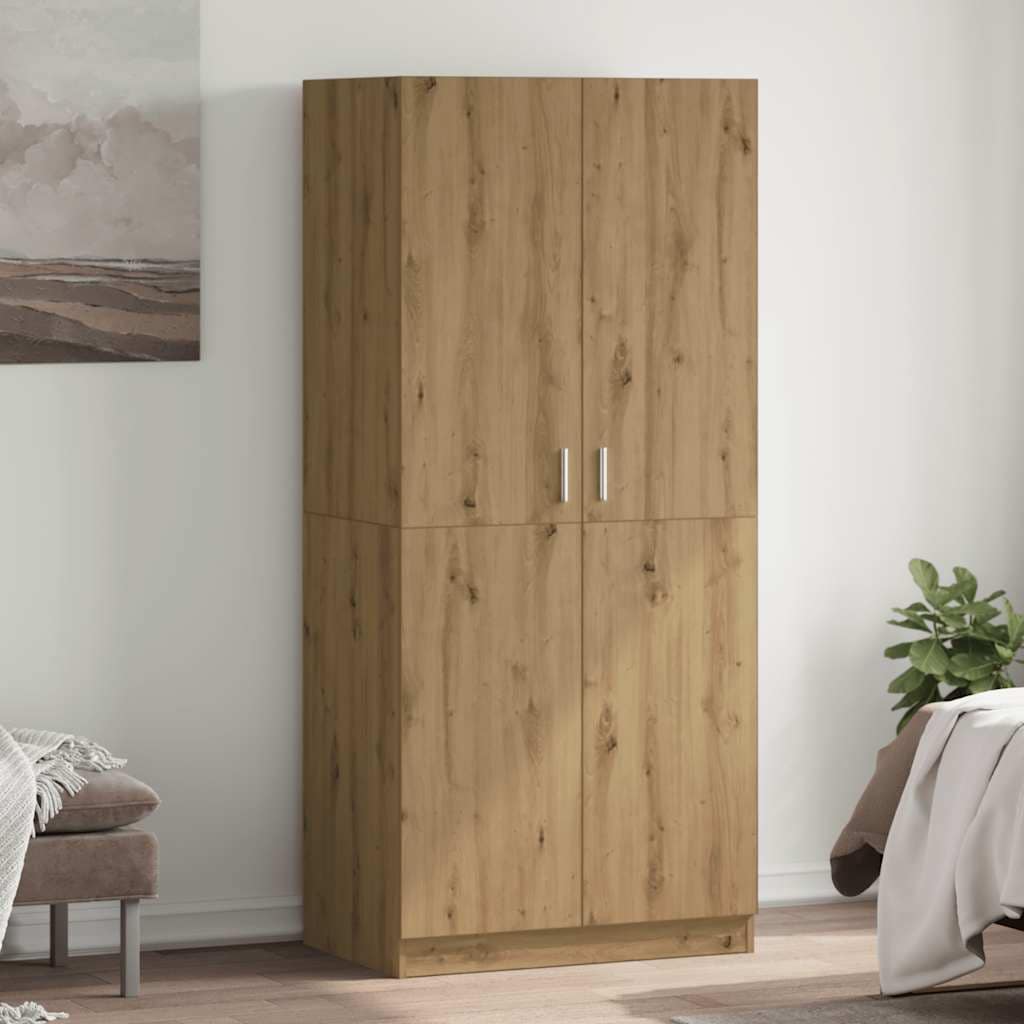 VidaXL Ντουλάπα Τεχνίτης Δρυς 80x52x180 εκ Επεξεργασμένο Ξύλο