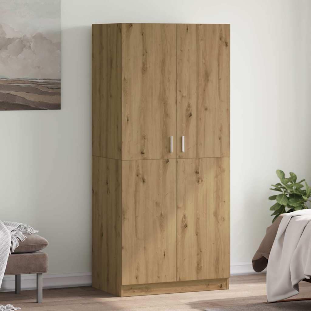VidaXL Ντουλάπα Τεχνίτης Δρυς 90x52x200 εκ Επεξεργασμένο Ξύλο