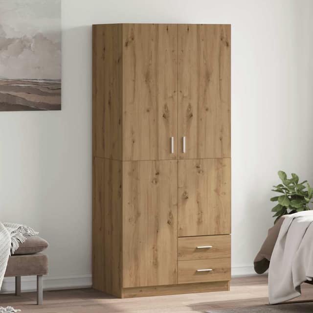 VidaXL Ντουλάπα Τεχνίτης Δρυς 80x52x180 εκ Επεξεργασμένο Ξύλο