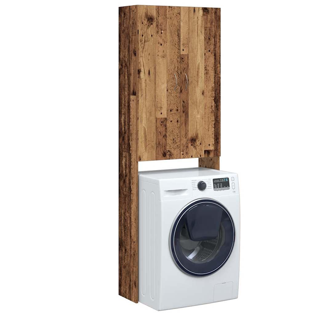 VidaXL Ντουλάπι Πλυντηρίου Παλιό Ξύλο 64 x 25,5 x 190 εκ.