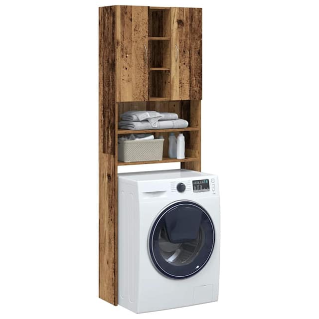 VidaXL Ντουλάπι Πλυντηρίου Παλιό Ξύλο 64 x 25,5 x 190 εκ.