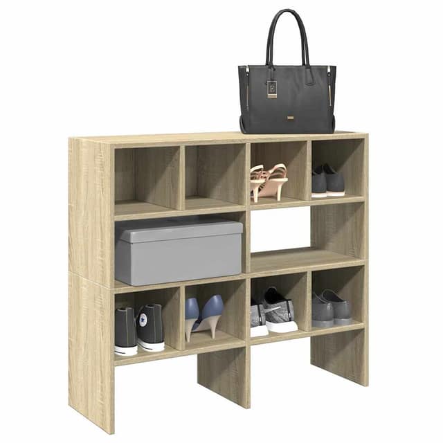 VidaXL Ράφια παπουτσιών 2 τμχ στοιβαζόμενα Sonoma Oak 89,5x30x40 cm