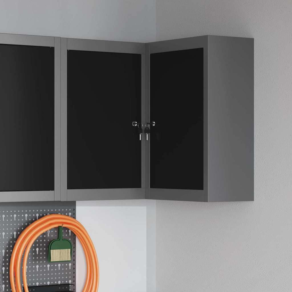 VidaXL Ντουλάπα εργαλείων Μαύρο και Γκρι 55 x 55 x 55 εκ Ατσάλι