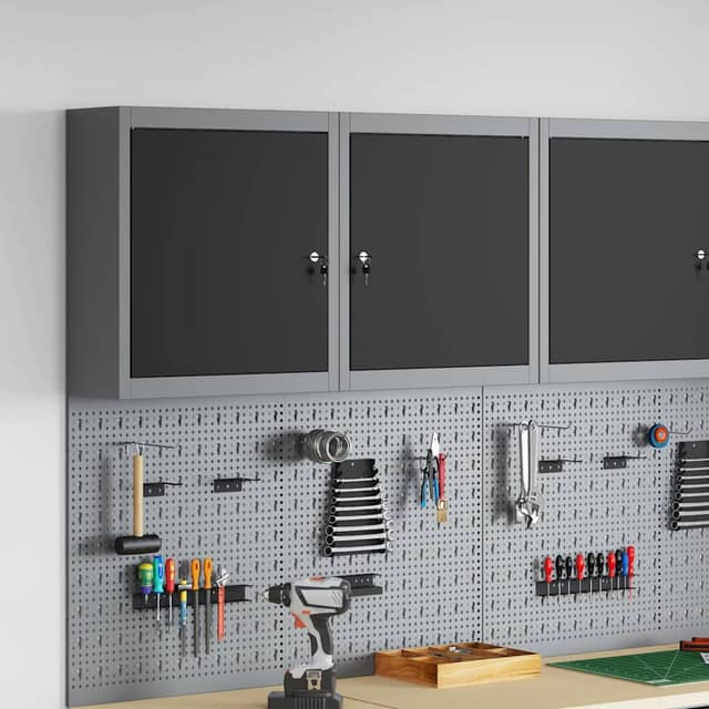 VidaXL Ντουλάπα εργαλείων Μαύρο και Γκρι 50 x 20 x 55 εκ. Ατσάλι