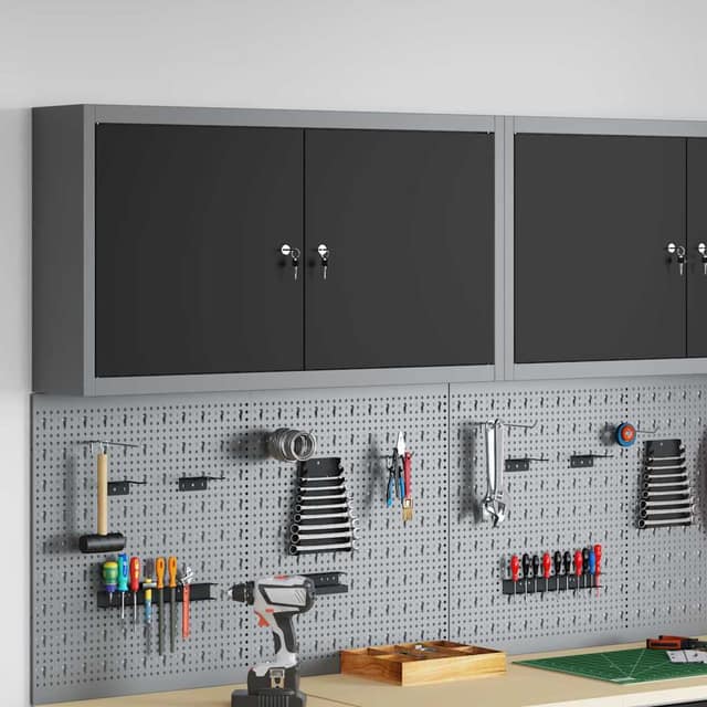 VidaXL Ντουλάπα εργαλείων Μαύρο και Γκρι 100 x 20 x 55 εκ. Ατσάλι