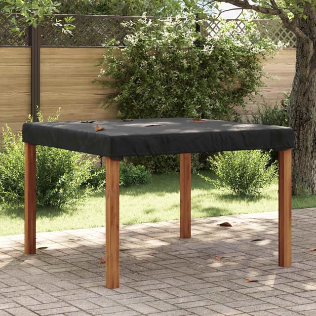 VidaXL Κάλυμμα Τραπέζι 122 x 122 x 15 εκ τετράγωνο Αδιάβροχο Μαύρο