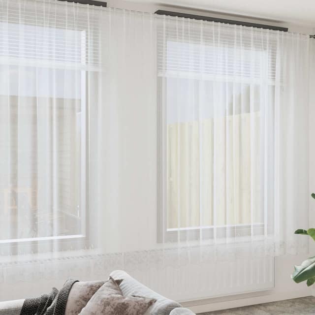 VidaXL Κουρτίνα Δαντέλας Λευκό 1200 x 280 εκ. Πολυεστέρας