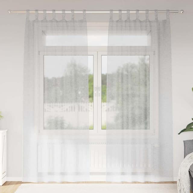 VidaXL Κουρτίνα βυσσινί 2 τμχ. Ανοιχτό γκρι 260 x 140 εκ. Πολυεστέρας