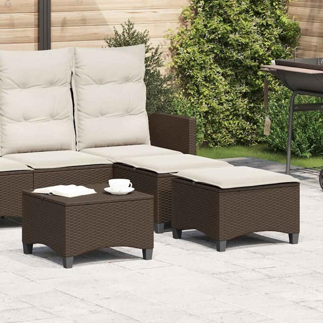 VidaXL Σκαμπό κήπου με μαξιλάρια 2 τεμάχια Καφέ 55x55x36 cm