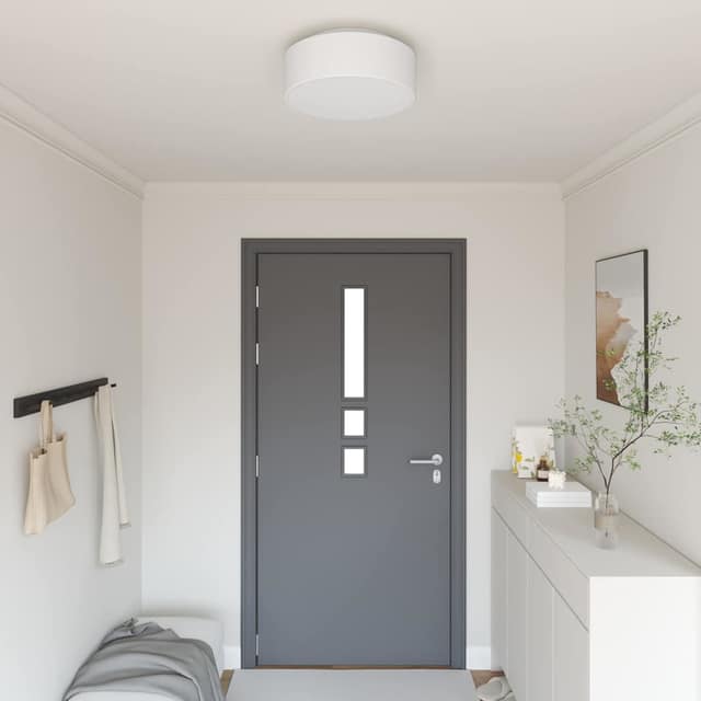 VidaXL Λάμπα Οροφής με προβολείς Λευκό 38 x 38 x 13,5 εκ ύφασμα