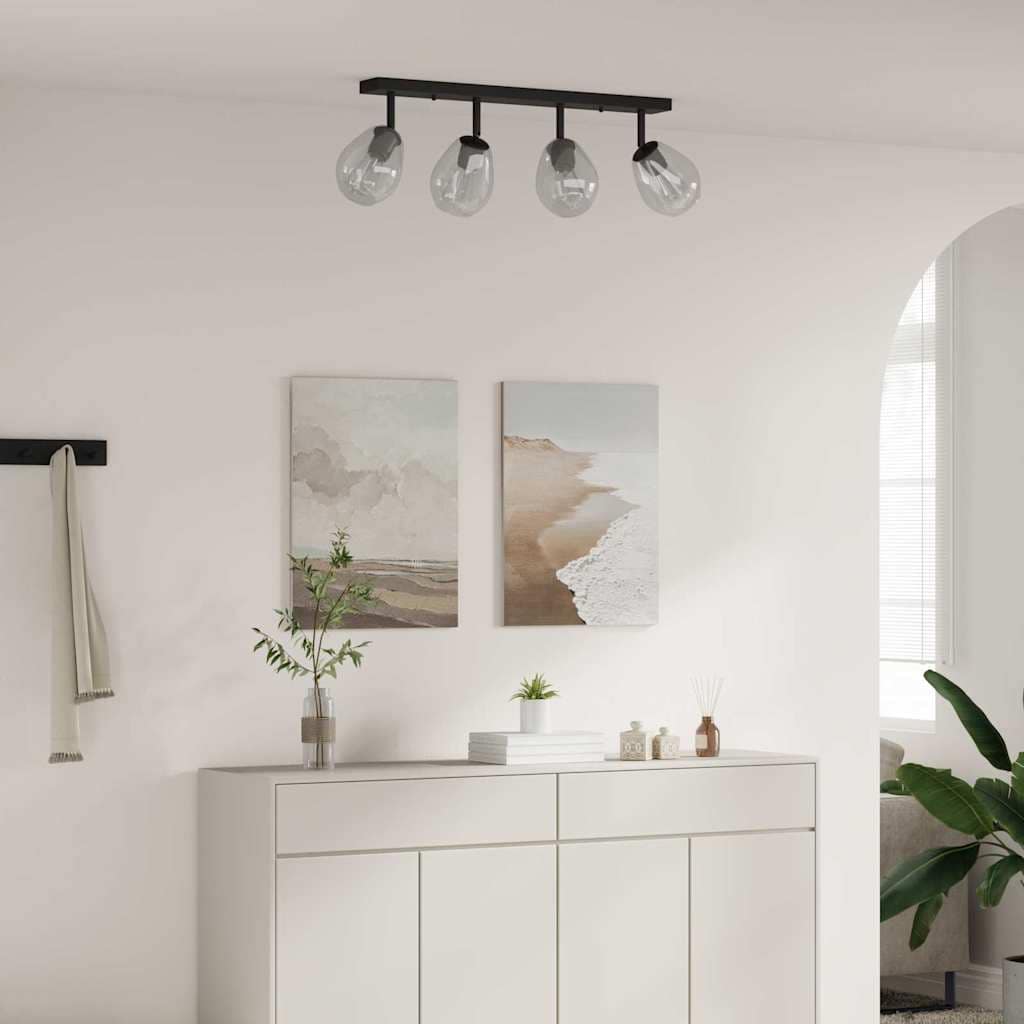 VidaXL Σποτ οροφής Μαύρο 73,5 x 13 x 26 εκ. Γυαλί και Μέταλλο