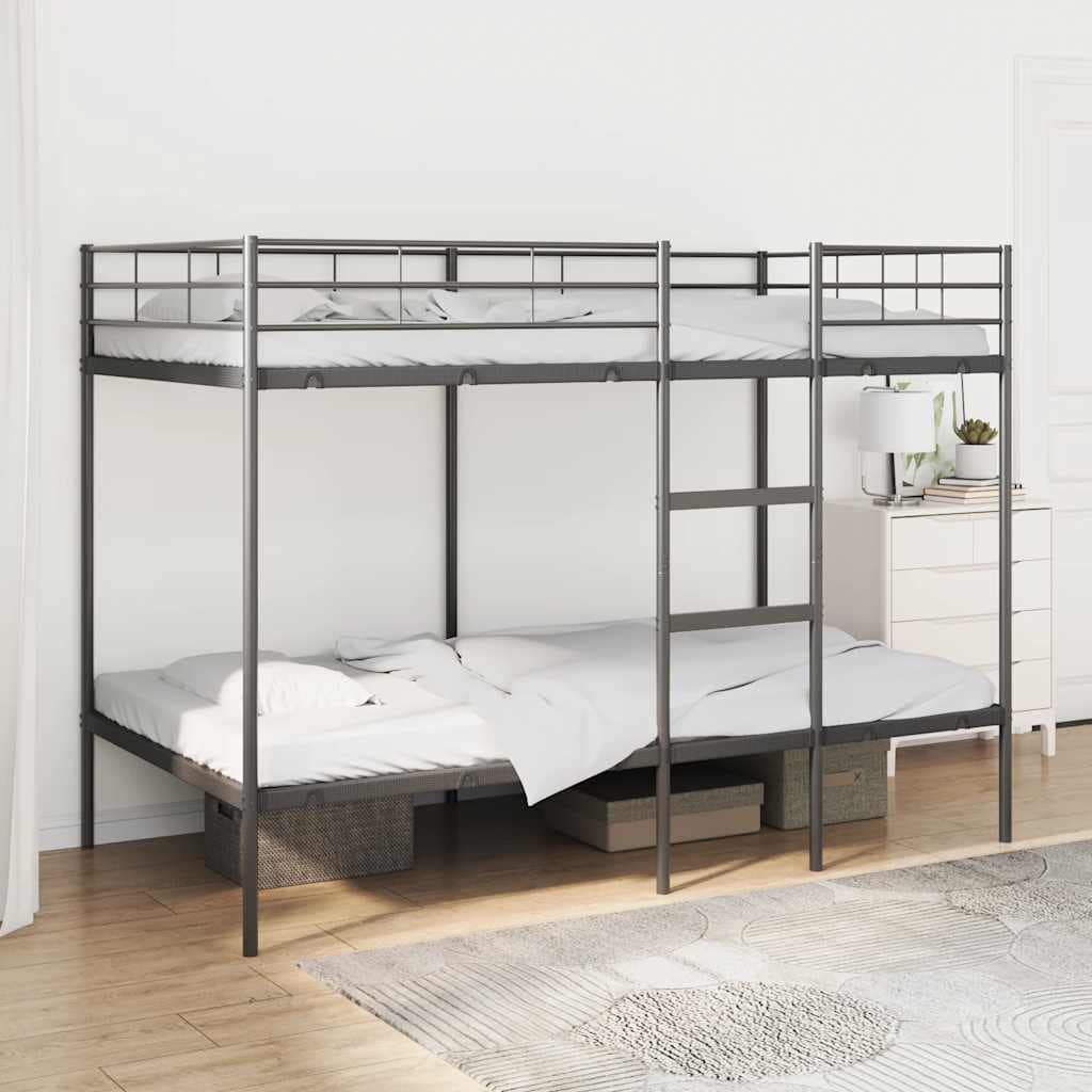 VidaXL Κουκέτα χωρίς στρώμα Μαύρο 107x203 cm Ατσάλι