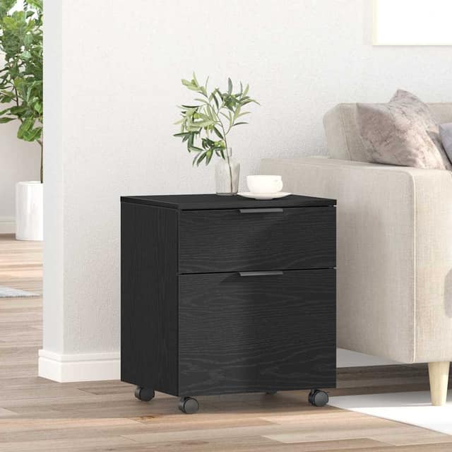 VidaXL Ντουλάπα Αρχείων Μαύρη Οξυά 45 x 38 x 54 εκ Επεξεργασμένο Ξύλο