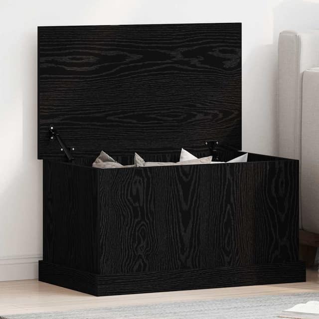 VidaXL Κουτί αποθήκευσης Μαύρη δρυς 70 x 40 x 38 cm Επεξεργασμένο Ξύλο