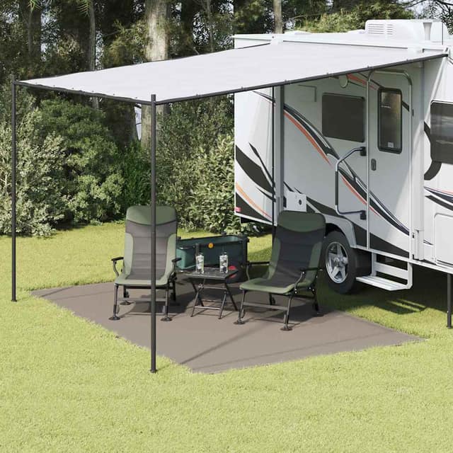 VidaXL Χαλκάκι Σκηνής Ανοιχτό γκρι 400 x 250 cm Πολυαιθυλένιο