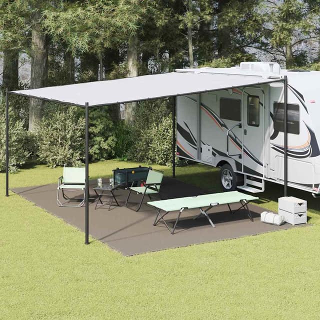 VidaXL Χαλκάκι Σκηνής Ανοιχτό γκρι 600 x 250 cm Πολυαιθυλένιο