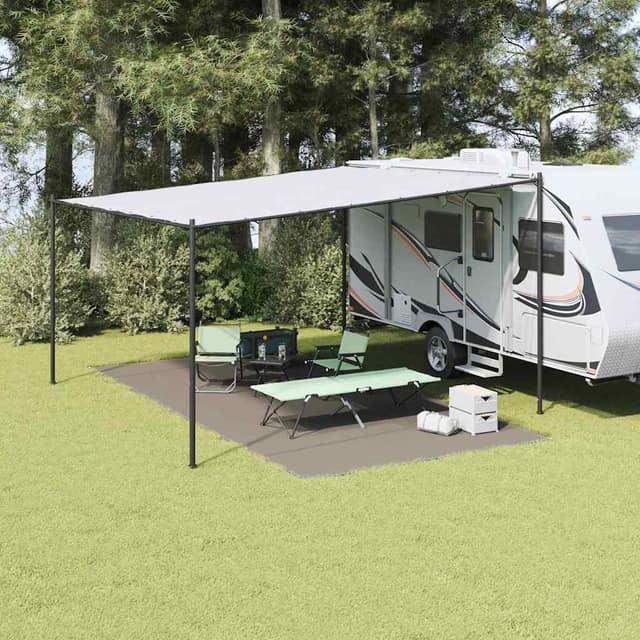 VidaXL Χαλκάκι Σκηνής Ανοιχτό γκρι 600 x 300 εκ Πολυαιθυλένιο