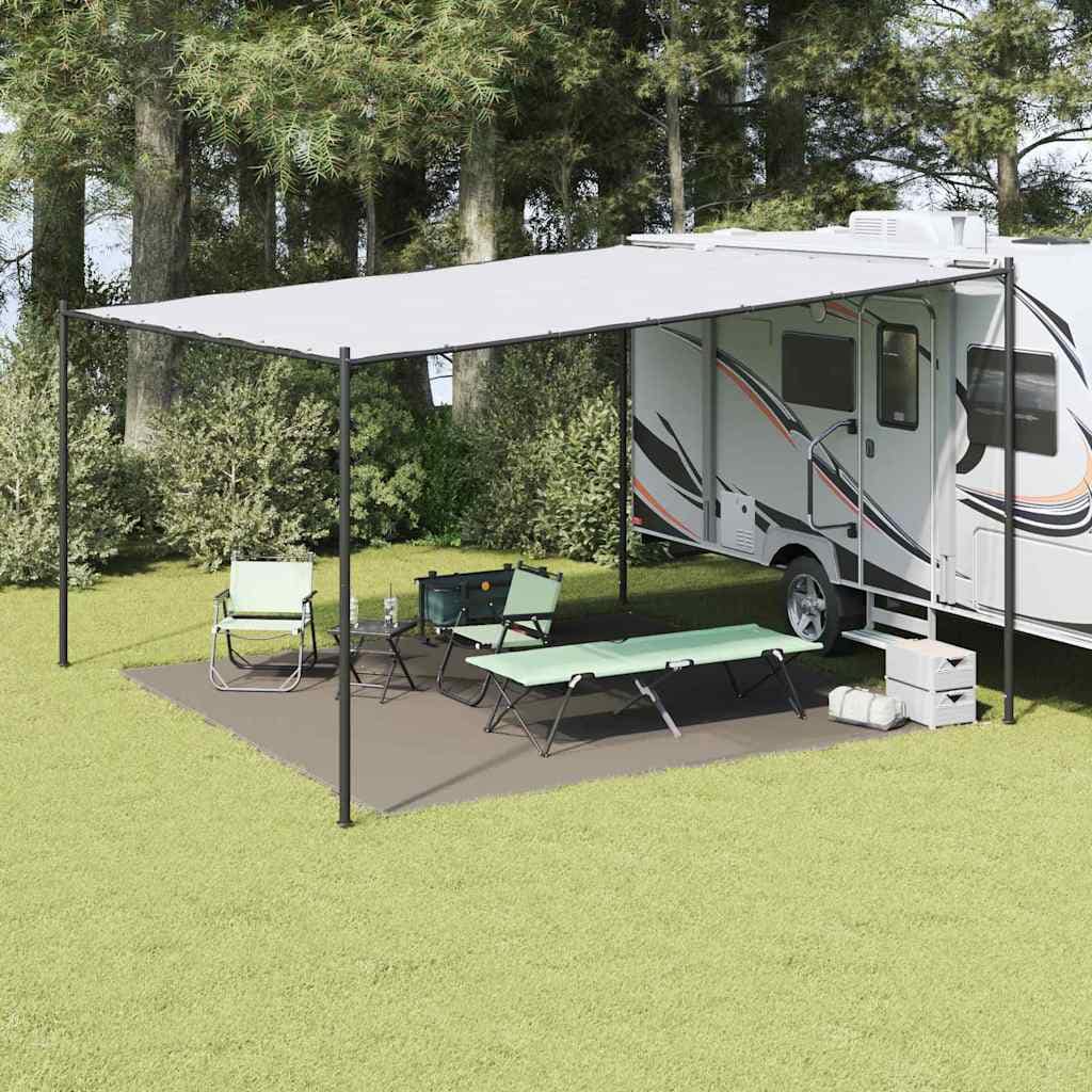 VidaXL Χαλκάκι Σκηνής Ανοιχτό γκρι 400 x 400 cm Πολυαιθυλένιο