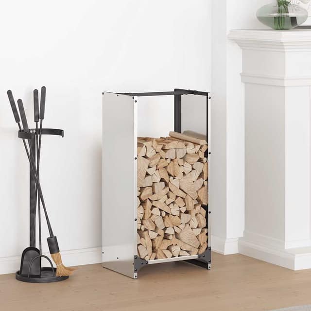 VidaXL Ραφιέρα Καυσόξυλων 40x30x80 εκ. από Ανοξείδωτο ατσάλι