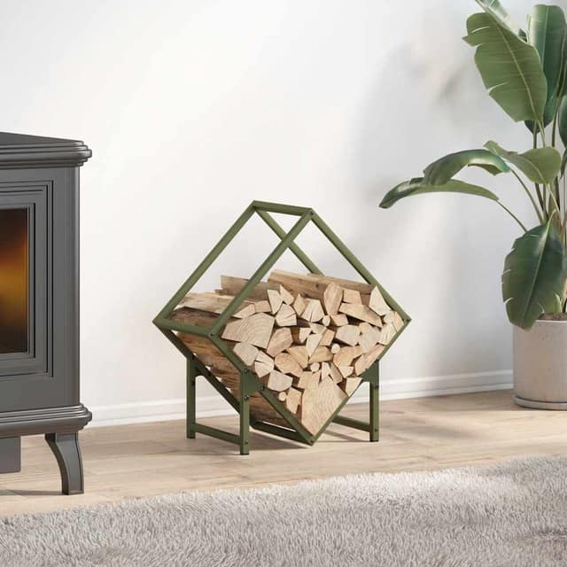 VidaXL Ράφι για καυσόξυλα 50x25x50 εκ. Ατσάλι ψυχρής έλασης