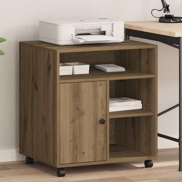 VidaXL Σταντ Εκτυπωτή artisan δρυς 60 x 50 x 67 εκ. Επεξεργασμένο Ξύλο