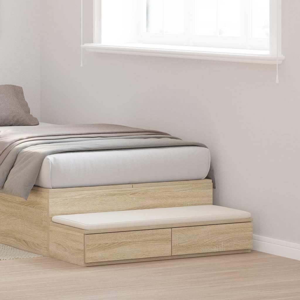 VidaXL Συρτάρια κρεβατιού με συρτάρι Δρύς Sonoma 80 x 36,5 x 16,5 εκ