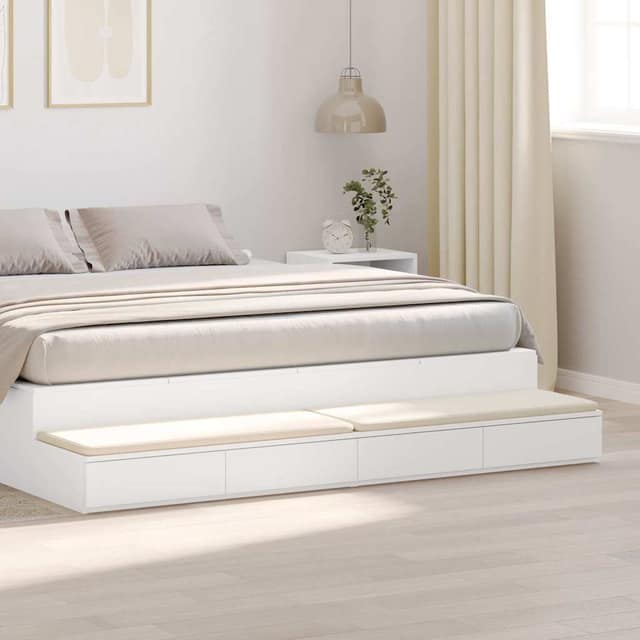 VidaXL Συρτάρια κρεβατιού με συρτάρι Λευκό 180 x 36,5 x 16,5 εκ
