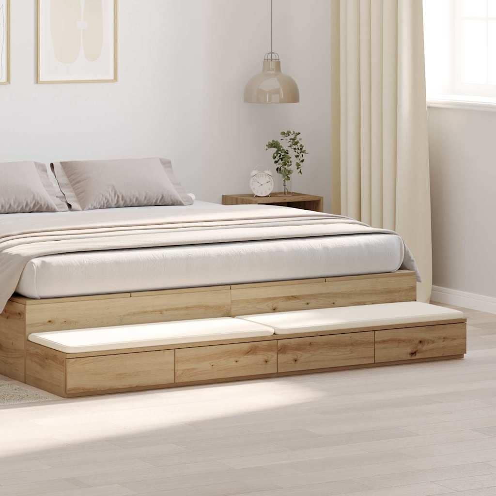 VidaXL Συρτάρια κρεβατιού με συρτάρι Artisan Oak 180 x 36,5 x 16,5 εκ