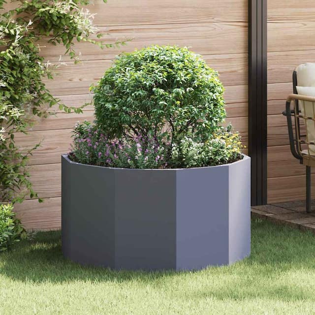 VidaXL Γλάστρα Ανθρακί 90 x 90 x 50 cm Ατσάλι