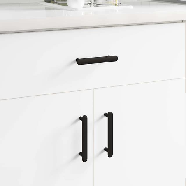 VidaXL Χειριστήριο Ντουλάπας 474 τμχ. Μαύρο 121 x 16.6 x 28.3 mm