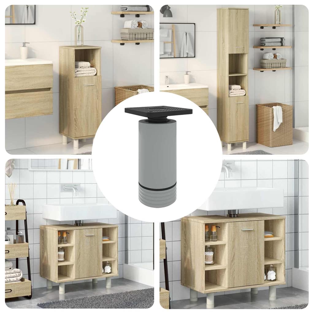 VidaXL Πόδια Επίπλων Ρυθμιζόμενο 12 τεμ. Λευκό 64 x 64 x 100 mm PP