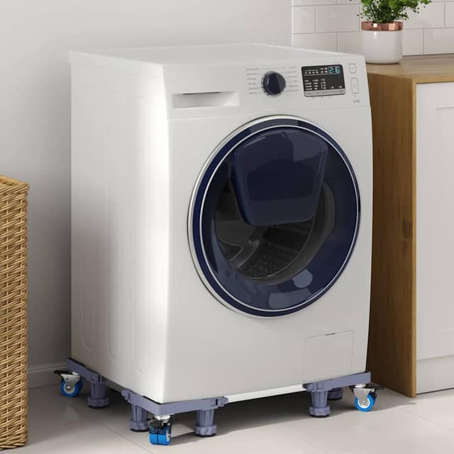 VidaXL Βάση πλυντηρίου ρούχων Γκρι 67 x 67 x 12 εκ Ανοξείδωτο ατσάλι