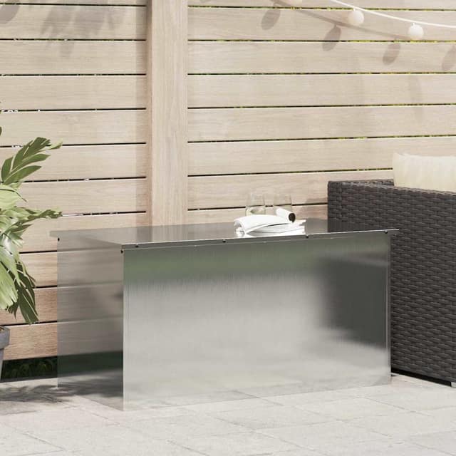 VidaXL Κουτί αποθήκευσης μαξιλαριών κήπου Γαλβανισμένος Χάλυβας 220 Λ