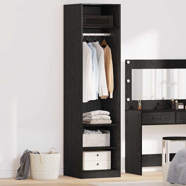 VidaXL Ντουλάπι Μαύρη Οξυά 50 x 50 x 200 cm Επεξεργασμένο Ξύλο