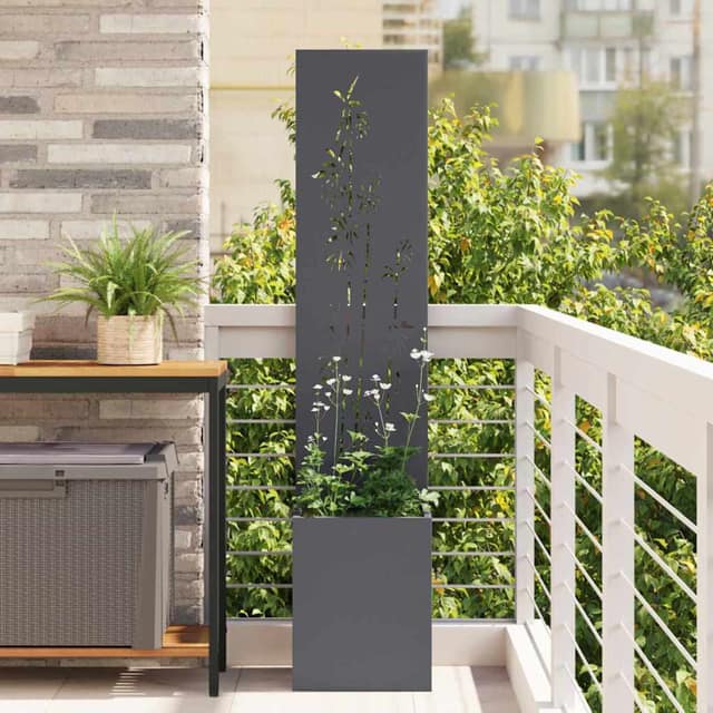 VidaXL Οθόνη Ιδιωτικότητας Κήπου Floral Ανθρακί 32 x 32 x 150 εκ