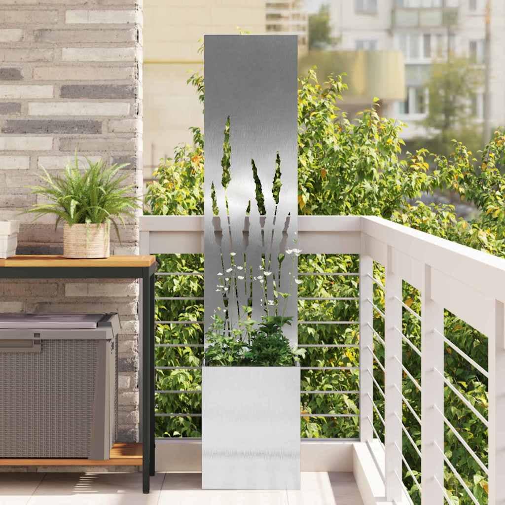 VidaXL Οθόνη Ιδιωτικότητας Κήπου Ασημί 32 x 32 x 150 εκ