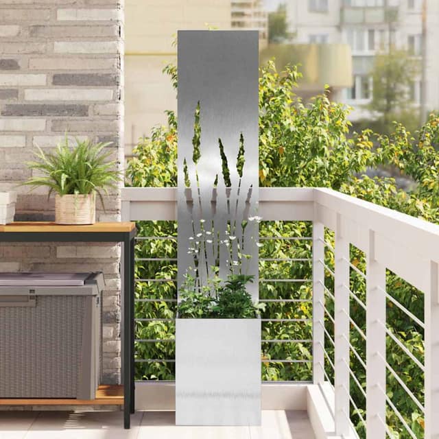VidaXL Οθόνη Ιδιωτικότητας Κήπου Ασημί 32 x 32 x 150 εκ