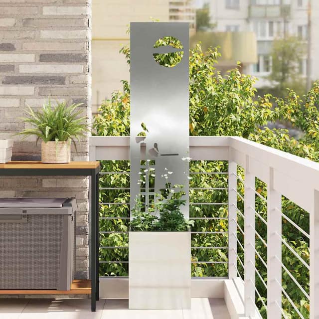 VidaXL Οθόνη Ιδιωτικότητας Κήπου Ασημί 32 x 32 x 150 εκ