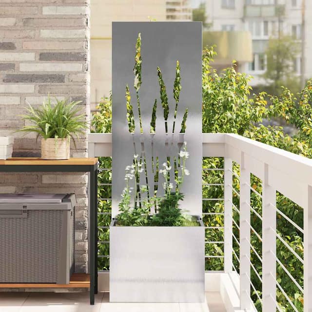VidaXL Οθόνη Ιδιωτικότητας Κήπου Ασημί 50 x 32 x 150 εκ