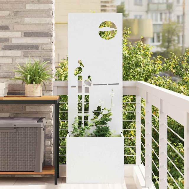 VidaXL Οθόνη Ιδιωτικότητας Κήπου Λευκό 50 x 32 x 150 εκ