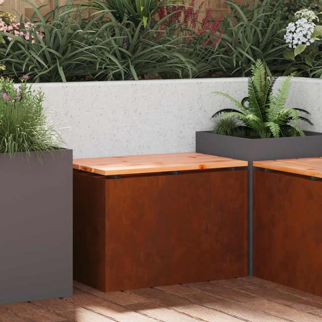 VidaXL Παγκάκι κήπου 1 -Seater 60 x 40 x 43 εκ Σκ rusty Ορθογώνιος