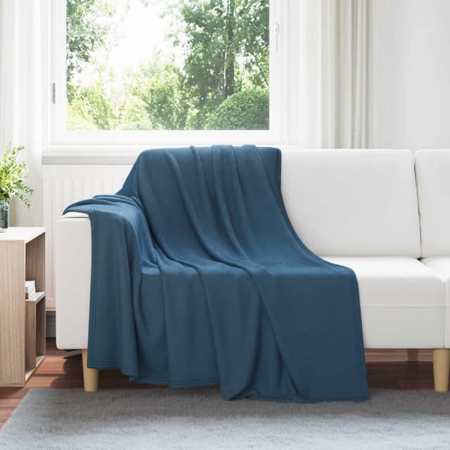 VidaXL Ριχτάρι Σκούρο μπλε 200 x 150 cm 0,42 kg Μαλλί