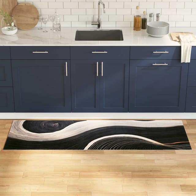 VidaXL Χαλί Κουζίνας Μαύρο 180 x 60 cm Βελούδο