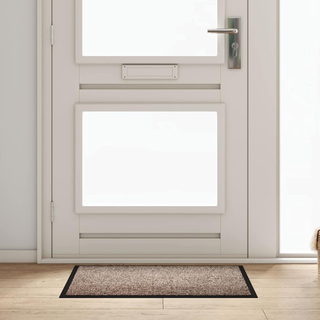 VidaXL Χαλάκι Εξώπορτας Μπεζ 60 x 80 x 1,2 cm Ύφασμα τέντι
